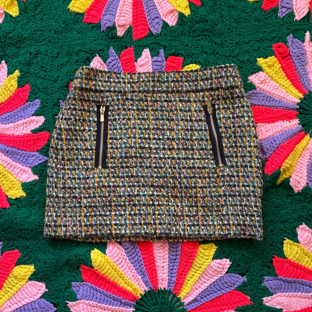 00s J Crew Tweed Mini Skirt Size 4